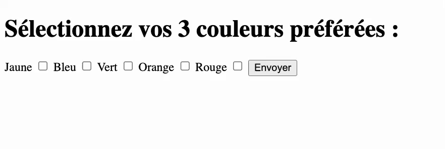 Exemple de checkboxes